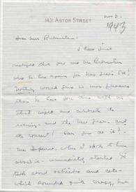 Portada:Carta dirigida a Aniela Rubinstein, 03-11-1943