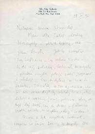 Portada:Carta dirigida a Aniela Rubinstein. Nueva York, 28-10-1990