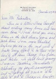 Portada:Carta dirigida a Arthur Rubinstein. South Bend (Indiana), 24-11-1971