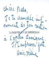 Portada:Tarjeta dirigida a Aniela Rubinstein. París (Francia), 22-06-1992