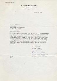 Portada:Carta dirigida a Clara H. Clemans. Nueva York, 06-03-1967
