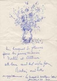 Portada:Carta dirigida a Aniela y Arthur Rubinstein, 29-07-1957