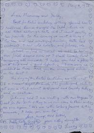 Portada:Carta dirigida a Aniela y Arthur Rubinstein. Nueva York, 04-05-1958
