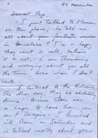 Portada:Carta dirigida a Arthur Rubinstein, 22-11-1967