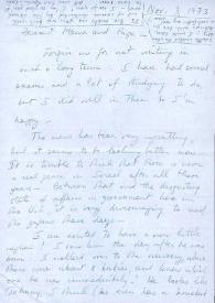Portada:Carta dirigida a Aniela y Arthur Rubinstein. Nueva York, 03-11-1973
