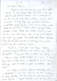 Portada:Carta dirigida a Arthur Rubinstein. Nueva York, 08-04-1975