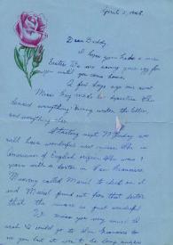 Portada:Carta dirigida a Arthur Rubinstein. Los Angeles, California (Estados Unidos), 05-04-1945