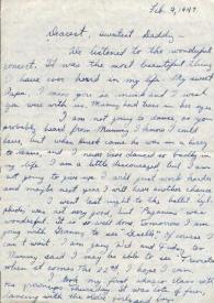 Portada:Carta dirigida a Arthur Rubinstein. Beverly Hills, California (Estados Unidos), 09-02-1947