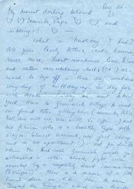 Portada:Carta dirigida a la Familia Rubinstein. New Haven, Connecticut (Estados Unidos), 25, 30-08-1963