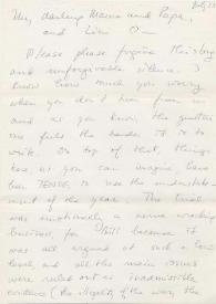 Portada:Carta dirigida a Aniela, Arthur y Alina Rubinstein. New Haven, Connecticut (Estados Unidos), 23-07-1968