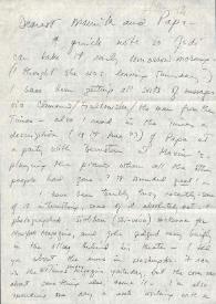 Portada:Carta dirigida a Aniela y Arthur Rubinstein. Nueva York (Estados Unidos)