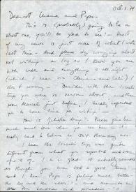 Portada:Carta dirigida a Aniela y Arthur Rubinstein. Nueva York (EStados Unidos), 01-10-1974