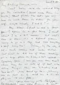 Portada:Carta dirigida a Aniela Rubinstein. Nueva York (Estados Unidos), 02-03-1989
