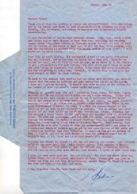 Portada:Carta dirigida a Aniela Rubinstein. Nueva York (Estados Unidos), 24-06-1963