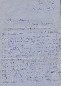Portada:Carta a Kathryn Cardwell. Nueva York (Estados Unidos), 04-06-1956
