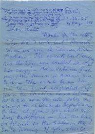 Portada:Carta a Kathryn Cardwell. París (Francia), 23, 24, 25-05-1958