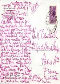 Portada:Postal dirigida a Kathryn Cardwell. Venecia (Italia), 06-09-1959