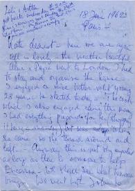 Portada:Carta a Kathryn Cardwell. París (Francia), 18-06-1962