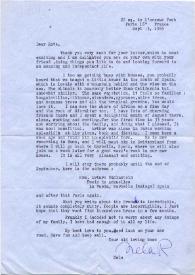Portada:Carta a Kathryn Cardwell. París (Francia), 03-09-1965