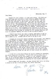 Portada:Carta dirigida a Aniela Rubinstein. Nueva York (Estados Unidos), 06-09-1967