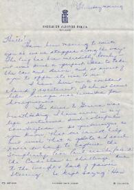 Portada:Carta dirigida a Aniela y Arthur Rubinstein. Milán (Italia)