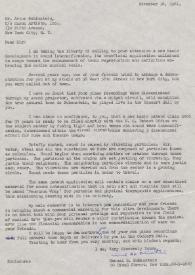 Portada:Carta dirigida a Arthur Rubinstein. Nueva York (Estados Unidos), 16-11-1961