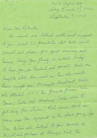 Portada:Carta dirigida a Arthur Rubinstein. Long Branch, New Jersey (Estados Unidos), 07-09-1969
