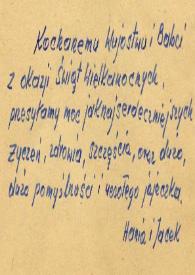 Portada:Carta dirigida a Aniela Rubinstein. Pruszkòw (Polonia), 07-05-1954
