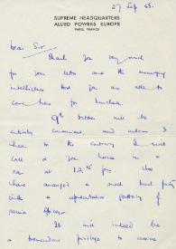 Portada:Carta dirigida a Arthur Rubinstein. París (Francia), 27-09-1956