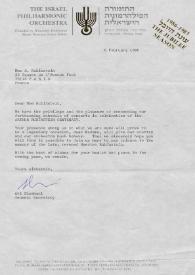 Portada:Carta dirigida a Aniela Rubinstein, 06-02-1986