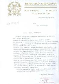 Portada:Carta dirigida a Aniela Rubinstein. Bydgoszcz (Polonia), 30-01-1992