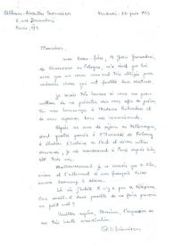 Portada:Carta dirigida a Arthur Rubinstein. París (Francia), 26-06-1953