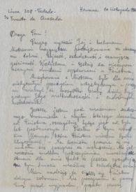 Portada:Carta dirigida a Aniela Rubinstein. La Habana (Cuba), 10-11-1950