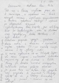 Portada:Carta dirigida a Aniela Rubinstein, 03-03-1990