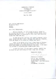 Portada:Carta dirigida a Aniela Rubinstein. Issy-les Moulineaux (Francia), 18-05-1984