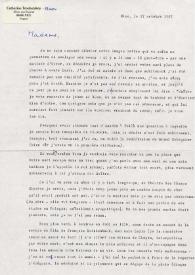 Portada:Carta dirigida a Aniela Rubinstein. Niza (Francia), 17-10-1987