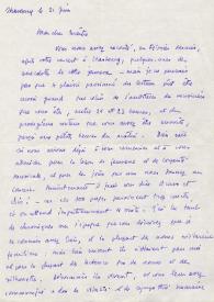 Portada:Carta dirigida a Arthur Rubinstein. Estrasburgo (Francia)