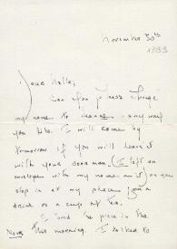 Portada:Carta dirigida a Aniela Rubinstein, 30-11-1983