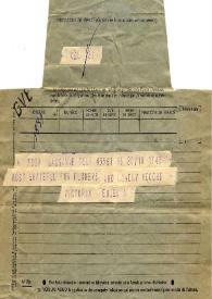 Portada:Carta dirigida a Arthur Rubinstein. Lausana (Suiza), 20-10-1960