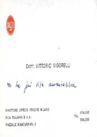 Portada:Tarjeta dirigida a Arthur Rubinstein. Milán (Italia)