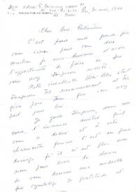 Portada:Carta dirigida a Arthur Rubinstein. Río de Janeiro (Brasil), 30-05-1972