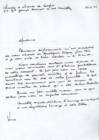 Portada:Carta dirigida a Aniela Rubinstein. Neville (Francia), 22-11-1993