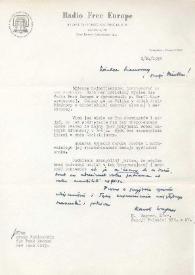 Portada:Carta dirigida a Arthur Rubinstein. Nueva York (Estados Unidos), 24-02-1956