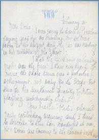 Portada:Carta dirigida a Aniela Rubinstein, 21-02-1952