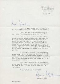 Portada:Carta dirigida a Arthur Rubinstein. Londres (Inglaterra), 02-07-1978
