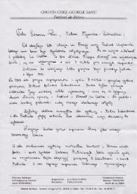 Portada:Carta dirigida a Aniela Rubinstein. Saint-Malo (Francia), 07-11-1992