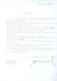 Portada:Carta dirigida a Aniela Rubinstein. Varsovia (Polonia), 27-11-1992