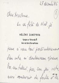 Portada:Postal dirigida a Aniela Rubinstein. Saint-Clar-de-Rivère, 26-12-1982