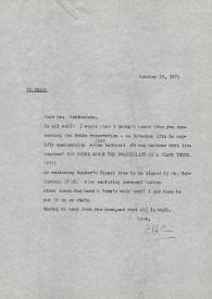 Portada:Carta dirigida a Arthur Rubinstein, 29-10-1971