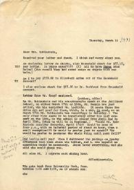 Portada:Carta dirigida a Arthur Rubinstein, 11-03-1971